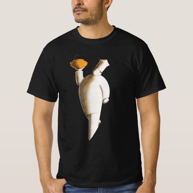 Camiseta Restaurante Art Deco Chef, Viñetas (Anverso)