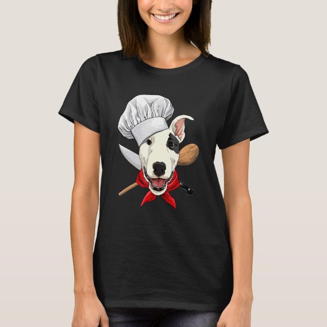 Camiseta Restaurante Bull Terrier Chef Cocina Cocina Cocina (Anverso)