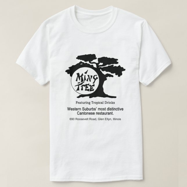 Camiseta Restaurante cantonés Ming Tree, Glen Ellyn, IL (Diseño del anverso)