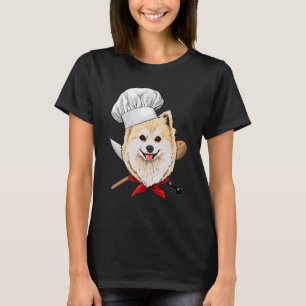 Camiseta Restaurante Chef Pomeranian Cocinero Cocina Cachor