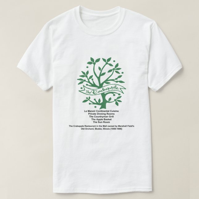 Camiseta Restaurante Crabapple, Skokie, IL (Diseño del anverso)