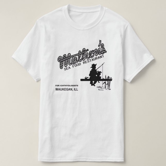 Camiseta Restaurante de comida marina Mathon's, Waukegan, I (Diseño del anverso)