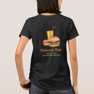 Camiseta Restaurante de Comida Rápida de Hamburguesas con L