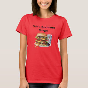 Camiseta Restaurante de hamburguesas personalizadas con nom