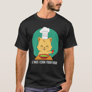 Camiseta Restaurante de recetas culinarias Cat Cook Chef