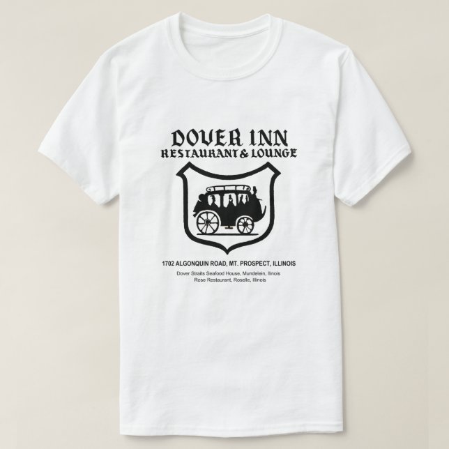 Camiseta Restaurante Dover Inn, Mt. Prospect, IL (Diseño del anverso)