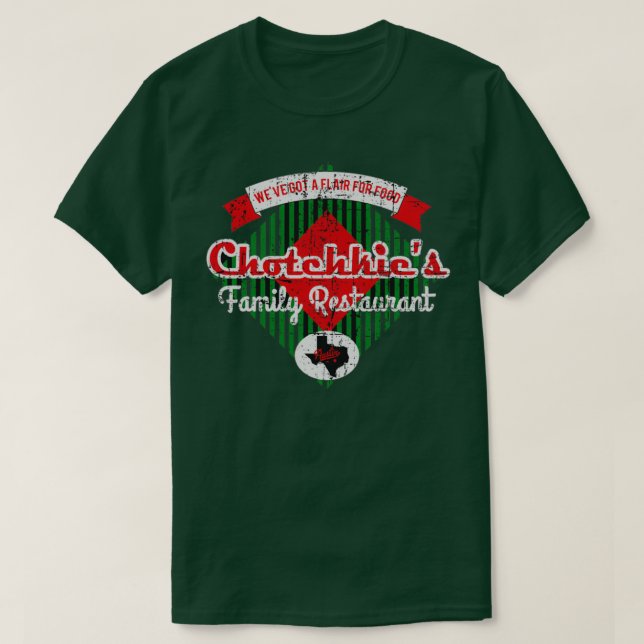 Camiseta Restaurante familiar Chotchkies desde el espacio d (Diseño del anverso)