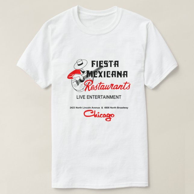 Camiseta Restaurante Fiesta Mexicana, Chicago, IL (Diseño del anverso)