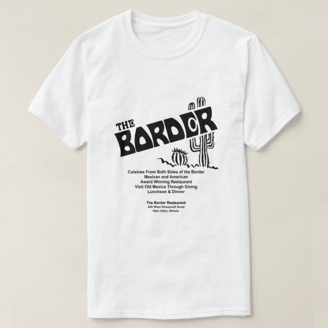 Camiseta Restaurante Fronterizo, Glen Ellyn, IL (Diseño del anverso)