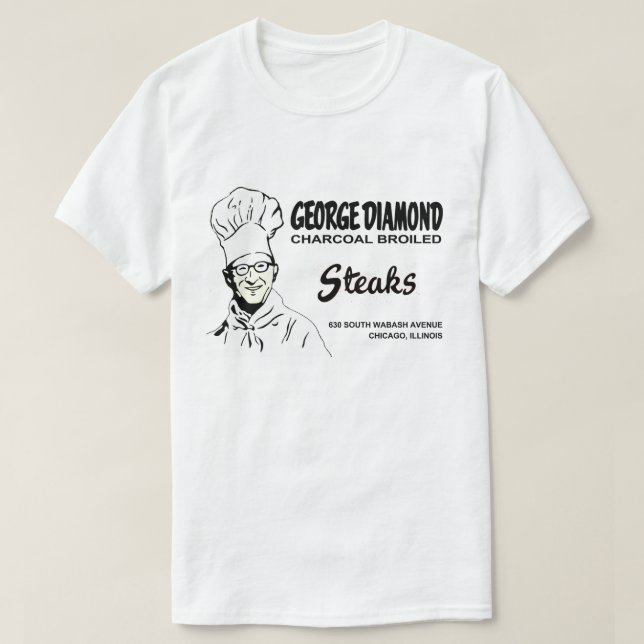 Camiseta Restaurante George Diamond, Chicago, IL (Diseño del anverso)