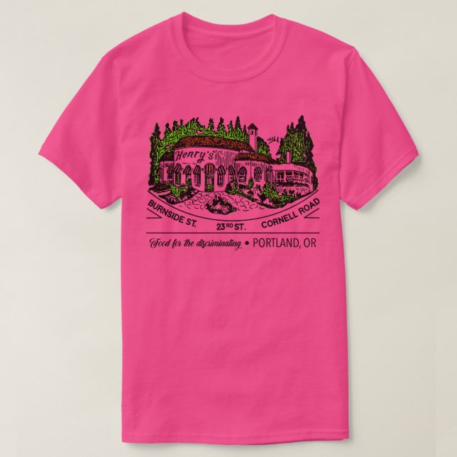 Camiseta Restaurante Henrys Portland Oregon (Diseño del anverso)