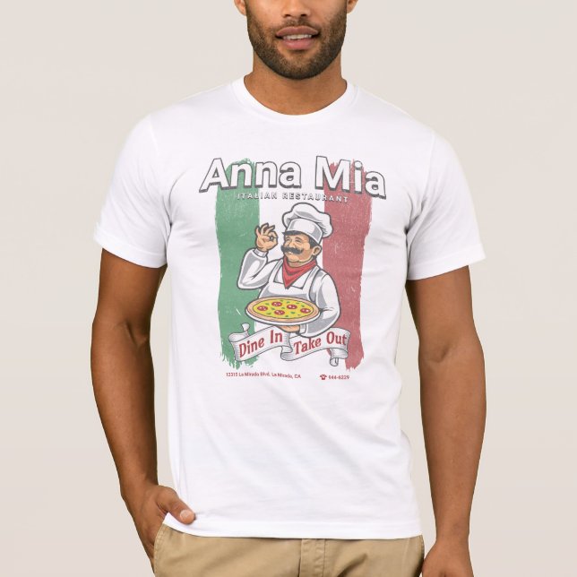 Camiseta Restaurante italiano Anna Mia - Dolor de época (Anverso)