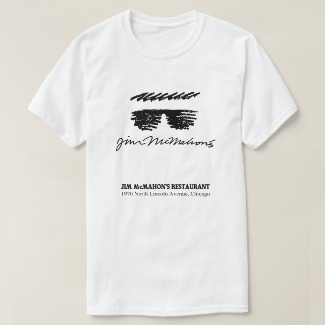Camiseta Restaurante Jim McMahon, Chicago, IL (Diseño del anverso)