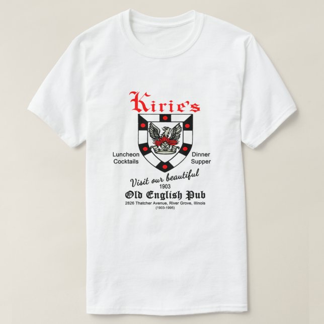 Camiseta Restaurante Kirie, River Grove, IL (Diseño del anverso)