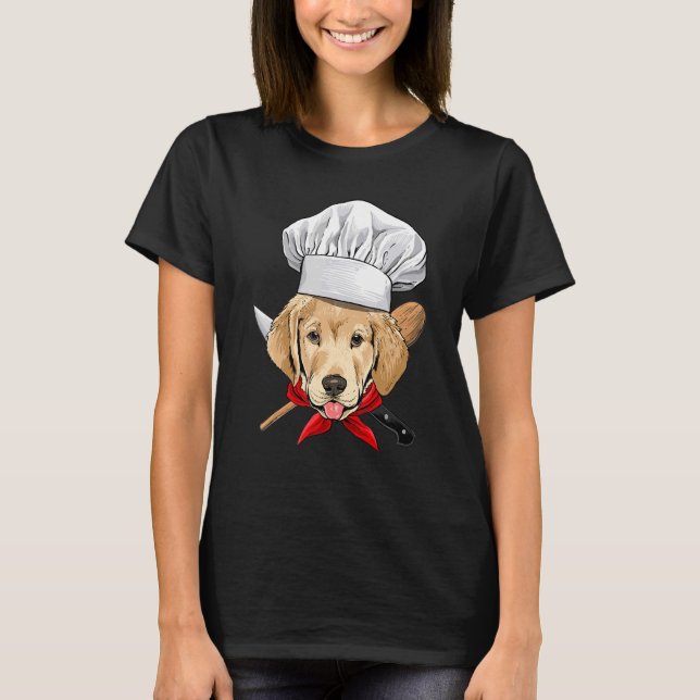 Camiseta Restaurante Labrador Recuperador Chef Cocina de pe (Anverso)