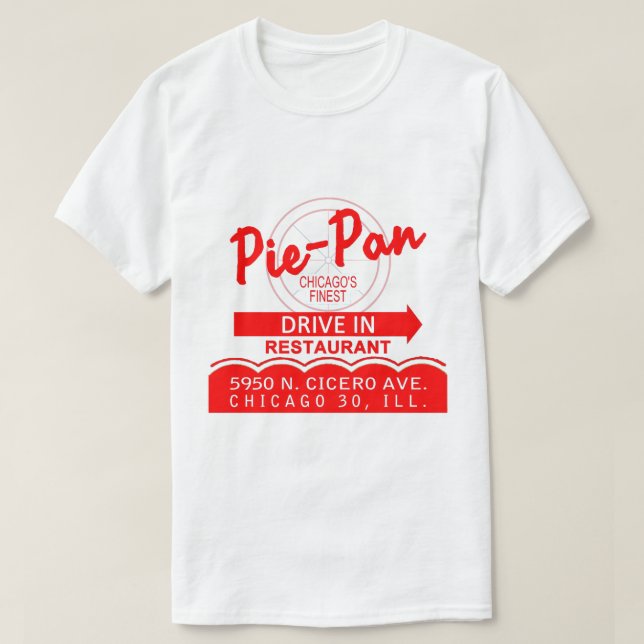 Camiseta Restaurante Pie-Pan Drive-In, Chicago, Illinois (Diseño del anverso)