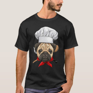 Camiseta Restaurante Pug Chef Cocina Cachorro Perro Mascota