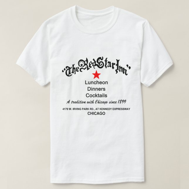Camiseta Restaurante Red Star Inn, Chicago, IL (Diseño del anverso)