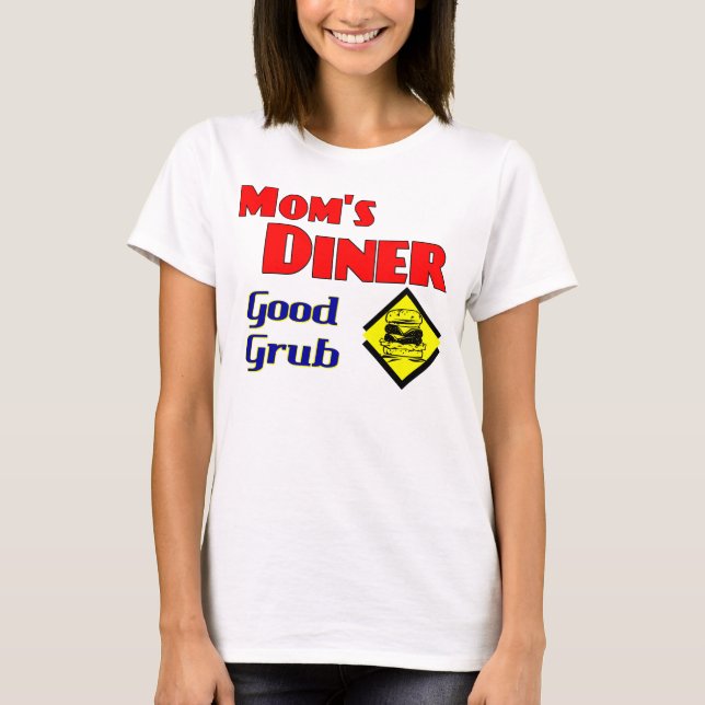 Camiseta Restaurante retro de la buena cena de mamá (Anverso)