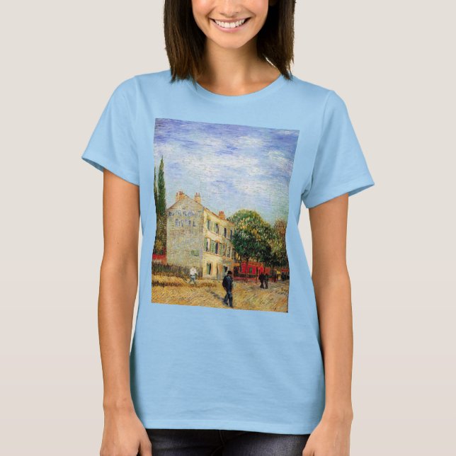 Camiseta Restaurante Rispal en Asnieres por Vincent van Gog (Anverso)