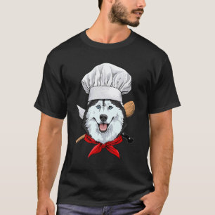 Camiseta Restaurante Siberian Husky Chef Cocinar Perro