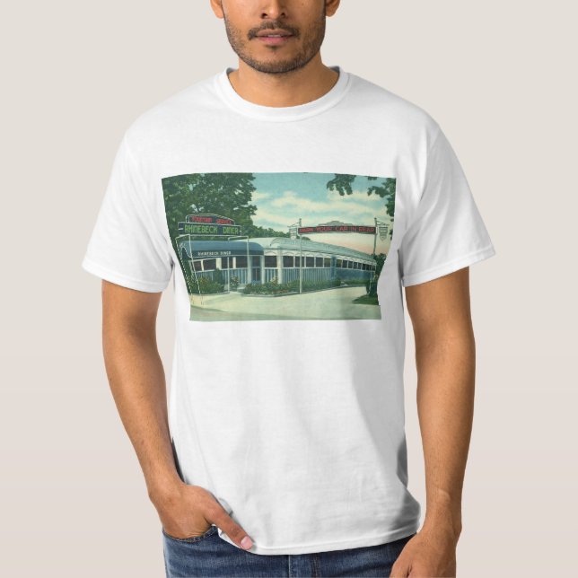 Camiseta Restaurante vintage, restaurante Retro Rhinebeck R (Anverso)