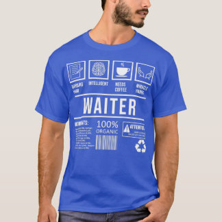 Camiseta Restaurante Waiter Humor Que Dice Graduación