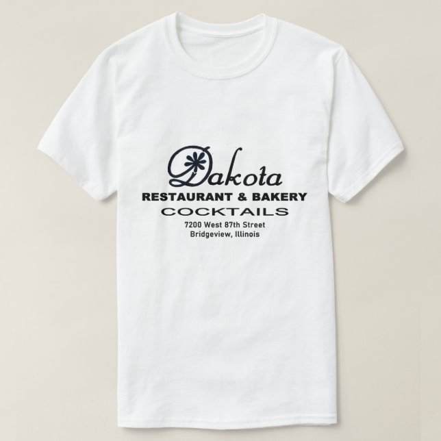 Camiseta Restaurante y panadería Dakota, Bridgeview, IL (Diseño del anverso)