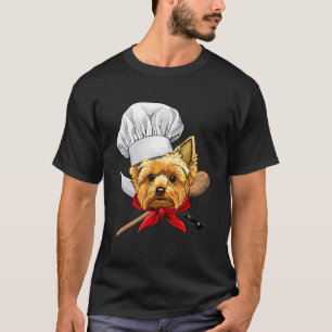 Camiseta Restaurante Yorkshire Terrier Chef Cook Dog Mascot