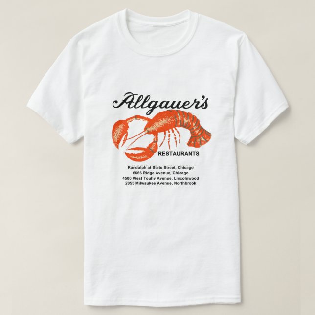 Camiseta Restaurantes de Allgauer en Illinois (Diseño del anverso)