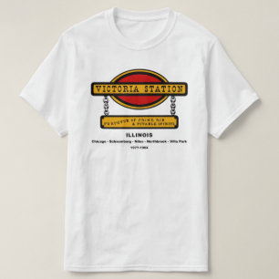 Camiseta Restaurantes de la estación Victoria de Illinois 1