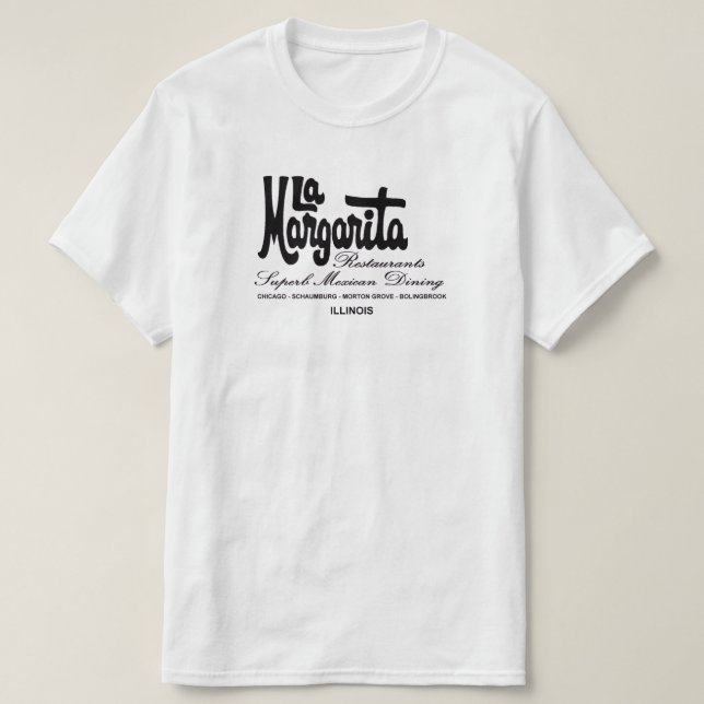 Camiseta Restaurantes de La Margarita en Illinois (Diseño del anverso)