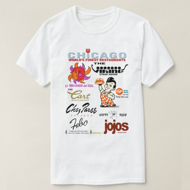 Camiseta Restaurantes favoritos de Chicagoland, v2. (Diseño del anverso)