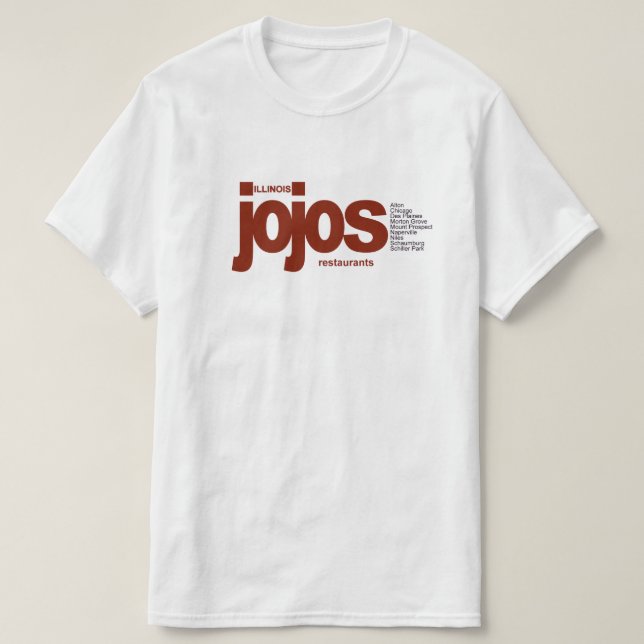 Camiseta Restaurantes Jojos de Illinois (Diseño del anverso)