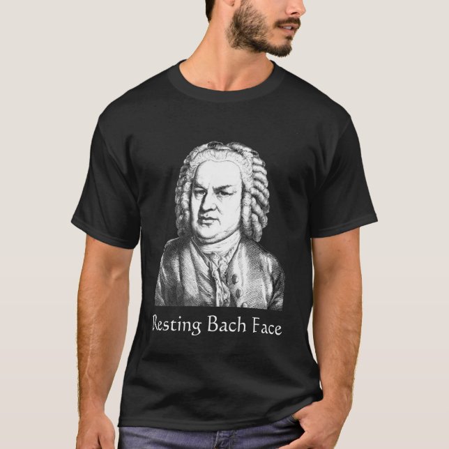 Camiseta Resting Bach Face Classical Music Composer (Anverso)