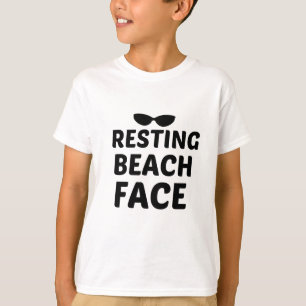 CAMISETA RESTING BEACH FACE BLACK
