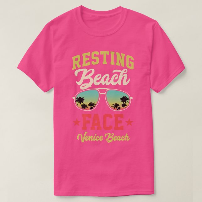 Camiseta Resting Beach Face Funny Mating Venice Beach Fam (Diseño del anverso)