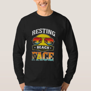 Camiseta Resting Beach Face Ocean Sunglass Palm Tree 2