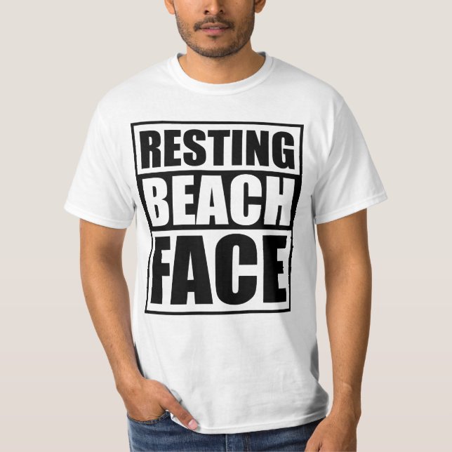 Camiseta Resting Beach Face Relaxed and Witty Summer Vibes  (Anverso)