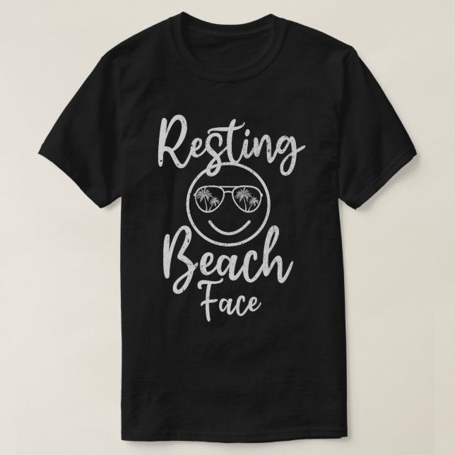 Camiseta Resting Beach Face Summer Travel Funny Summer (Diseño del anverso)