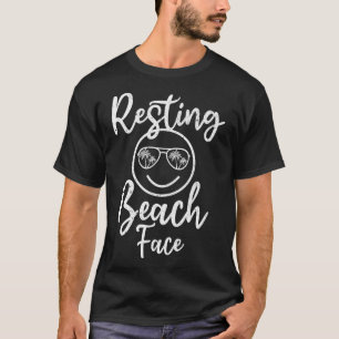 Camiseta Resting Beach Face Summer Travel Funny Summer