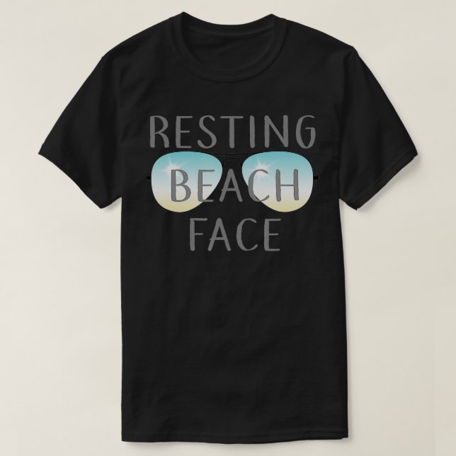 Camiseta Resting Beach Face verano con gafas de sol (Diseño del anverso)