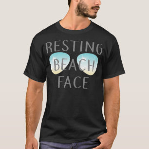 Camiseta Resting Beach Face verano con gafas de sol