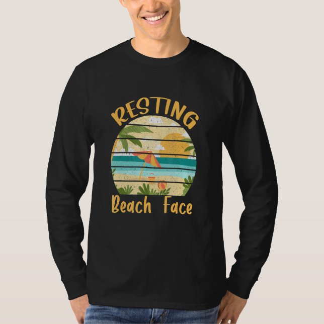 Camiseta Resting Beach Faces Island Beach (Anverso)