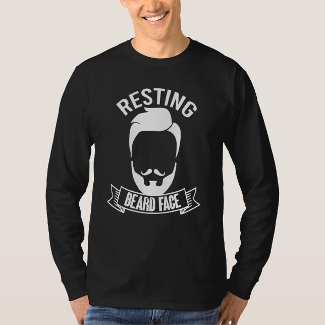 Camiseta Resting Beard Face For Bearded Men Quote Designs   (Anverso)