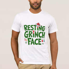 Camiseta Resting Grinch Face Christmas Humor Design