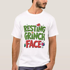 Camiseta Resting Grinch Face Sarcastic Holiday Tee