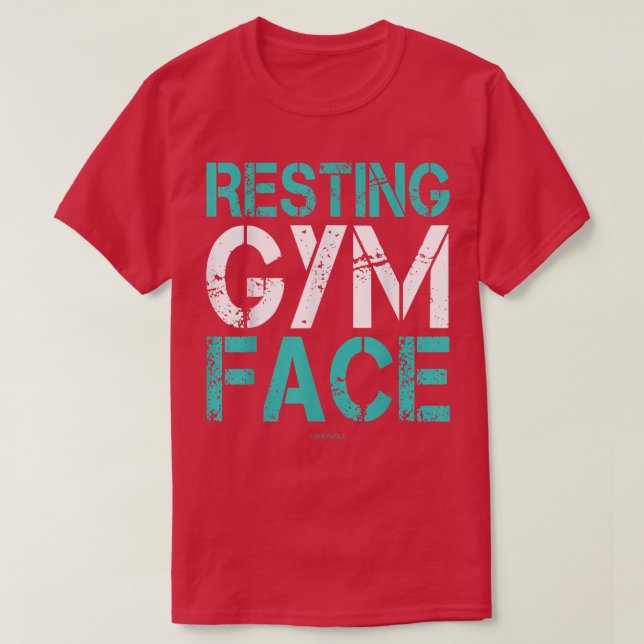 Camiseta Resting Gym Face Funny Gym Workout Tee 294 (Diseño del anverso)