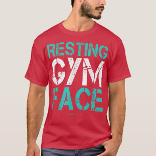 Camiseta Resting Gym Face Funny Gym Workout Tee 294