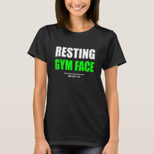 Camiseta Resting Gym Face Green Bodybuilding Gana Fitness